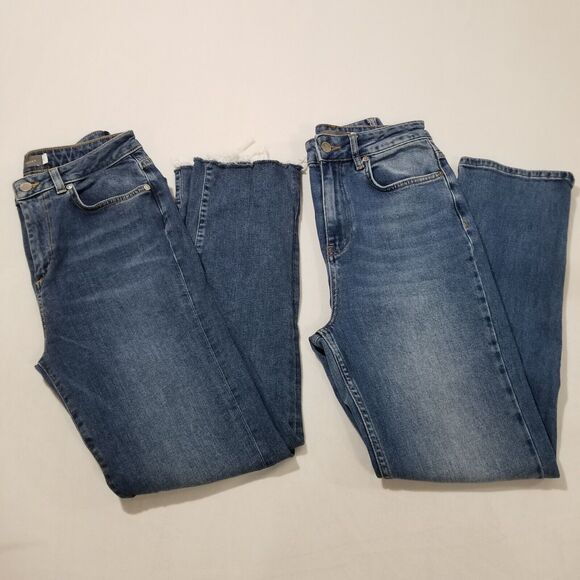 Mint Velvet Jeans Womens UK 8L US 4L Indigo Straight Crop Lot of 2 MSRP $300 - Picture 1 of 16